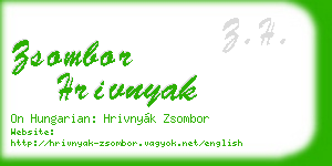 zsombor hrivnyak business card